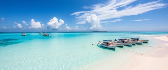 Islamorada sandbar, boats anchored, turquoise water, island, relaxing
