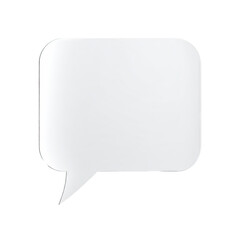 Fototapeta premium White speech bubble with soft corners, thin black outline