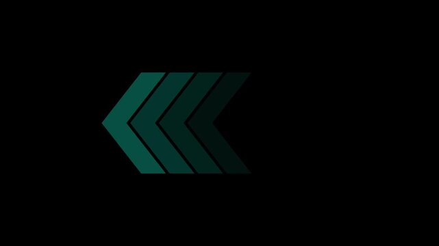 Animated Left arrow. Left arrow isolate motion. direction arrow icon. arrow pointing Left 4k video.