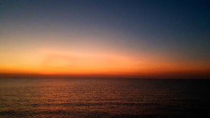 Beautiful sunset over the sea 