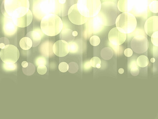 光の玉が美しく煌めく抽象的な緑色の背景