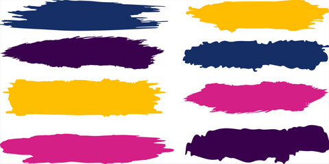  Ink brush strokes. Colorful texture paint frames.  Design for poster, invitation, gift card, coupon, book cover, photography overlay, web banner.