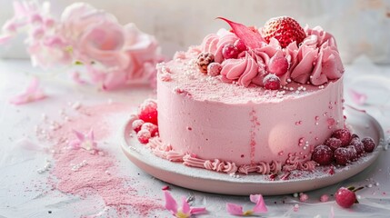 pink cake.