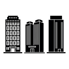 Office Building Icon Set – Modern City Architecture Vector Pack