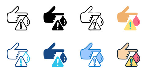 Diabetes icon set multiple style collection 

