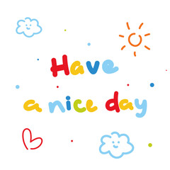 doodle have a nice day vector