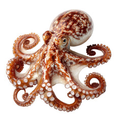 Common octopus close up png marine png ocean png cephalopod png sea png tentacles png animal png wildlife png aquatic png underwater png transparent background image