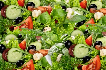 Fresh tasty vegetable salad. Concept of Healthy food.