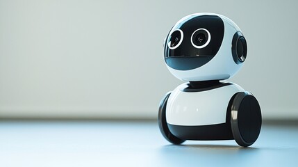 Adorable Home Robot: AI Companion in Modern Interior