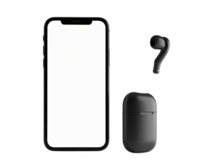 Pristine Smartphone with Earbud – Modern Digital Lifestyle PNG