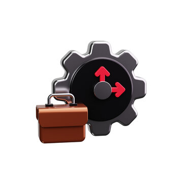 work experience 3d render icons