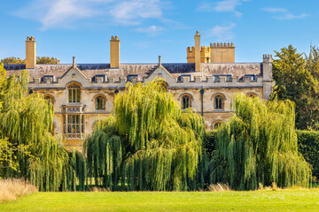 Trinity College building. Cambridge, England