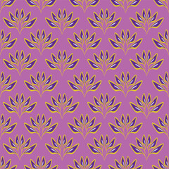 Elegant trendy vector ditsy floral seamless pattern design of beautiful abstract flowers and leaves. Foliage repeat texture background. Suitable for wallpaper, surface printing and textile