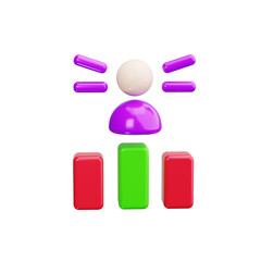 Leader 3d render icons