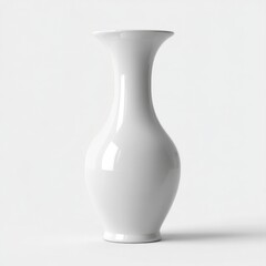 Elegant White Ceramic Vase with Smooth Curves Perfect for Home Décor, Floral Arrangements, or Minimalist Interior Design Style Inspiration