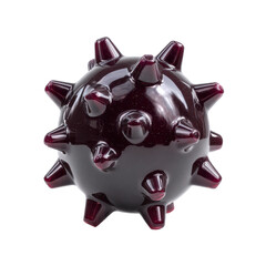 Dark purple glass sphere with spikes png abstract png crystal png sharp png fantasy png magic png orb png 3D png decoration png transparent background image