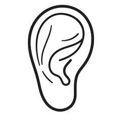 Human Ear Listening Awareness Vector Design