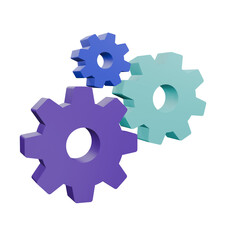 AI Automation Gear 3D Icon
