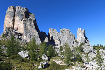 View of Conque Torri from World War I tranches