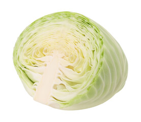 Half a cabbage isolated, transparent PNG, PNG format, Fresh