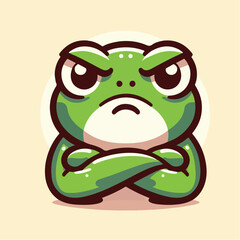 Kawaii Frog in Hoodie – Cute Streetwear Frog Vector Illustration