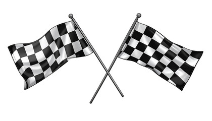 Fototapeta premium 2. Electrocardiogram Graph L3. Heartbeat Pulse ECG Waveform Collection, 1. Racing Flags and Checkered Flag Icons, isolated on transparent on Medical Paper, isolated on transparent background