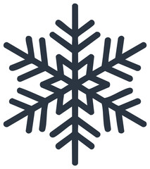 Fototapeta premium Stylized snowflake vector illustration. Isolated winter symbol on white background.