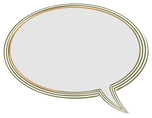 Fototapeta premium Speech bubble graphic, blank chat frame with copy space, thought balloon design