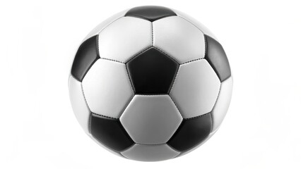 Fototapeta premium Classic black and white soccer ball isolated on white background