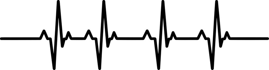 heartbeat #isoliert #vektor - Herzschlag, heart beat graph, Black heartbeat icon. Vector illustration. Heartbeat sign in flat design.