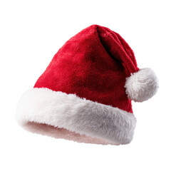 Festive Santa hat png Christmas png holiday png red png white png pompom png winter png costume png festive png accessory png transparent background image