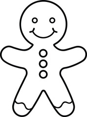 gingerbread man isolated on white