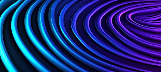 Swirling Concentric Layers Forming a Cool-Toned Flowing Energy Field for Elegant Abstract Visuals