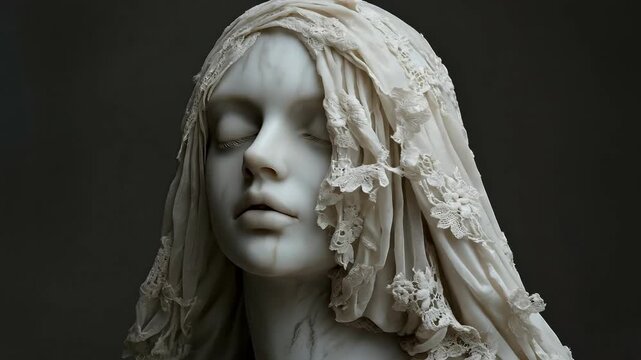 Veiled marble: hidden sculpture, ancient technique, lost artistry, civilization secret, intricate stonework, masterful creation, historical enigma, artisan mastery, sculpting marvel, mysterious figure