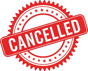 Scalable vector illustration of a red cancelled stamp emblem eps
