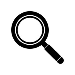 Flat Search Icon — Simple Magnifying Glass Illustration.
