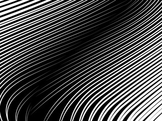 Black background with white abstract line pattern. Modern abstract background.	
