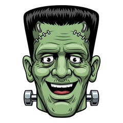 Happy Frankenstein's Monster Cartoon Character