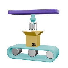 AI Delivery System 3D Icon