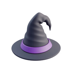 Witch and wizard hat on a PNG transparent background 
