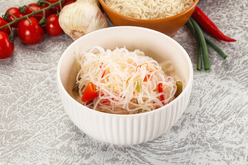 Asian glass rice noodle with vegetables