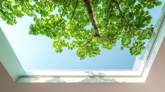 Glasses Contemporary glass atrium with natural light streaming through its transparent roof. - Powered by Adobe