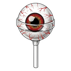 Creepy Eyeball Lollipop for Halloween