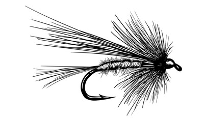 Fly Fishing Trout Dry Fly © riblesgraphics