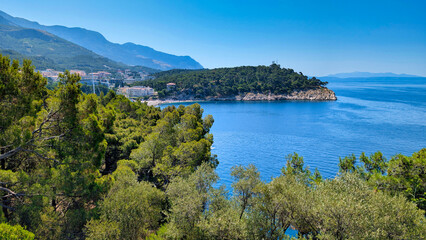 Sv. Petar Peninsula near Makarska, Central Dalmatia, Croatia, Scenic Adriatic Coastal Landscape
