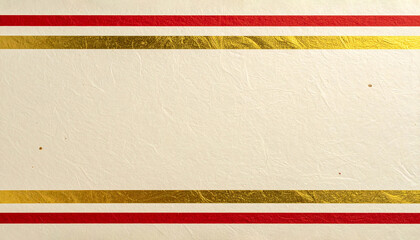 紅と金の横帯が美しく際立つ和紙 generative ai