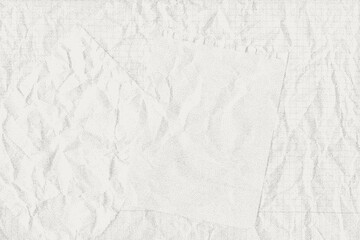 Stippled crumpled paper sheet grunge craft overlay texture with halftone gradient vector illustration. Old vintage crumpled stipple paper grunge punk overlay craft background
