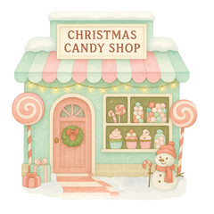 Cozy Winter Storefronts & Houses PNG