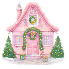 Cozy Winter Storefronts & Houses PNG