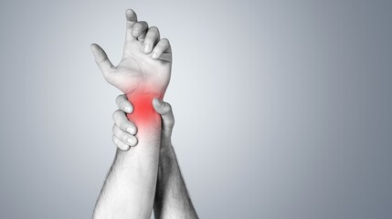 Joint pain, arthritis concept, Men experiencing pain and need diagnosis